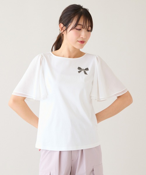 Rose Tiara（ローズティアラ） tシャツ 「接触冷感/綿100%」リボン