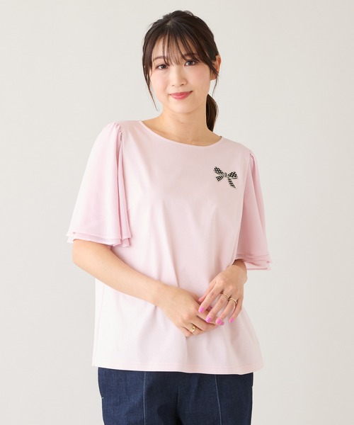 Rose Tiara（ローズティアラ） tシャツ 「接触冷感/綿100%」リボン