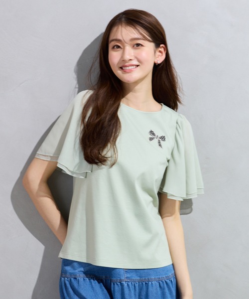 Rose Tiara（ローズティアラ） tシャツ 「接触冷感/綿100%」リボン
