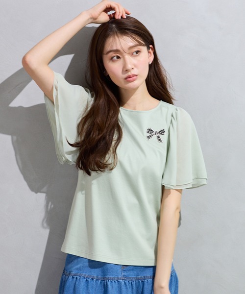 Rose Tiara（ローズティアラ） tシャツ 「接触冷感/綿100%」リボン