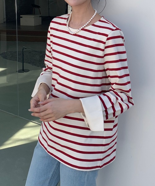BIRTHDAY BASH（バースデーバッシュ） tシャツ CUFFS BORDER TOPS