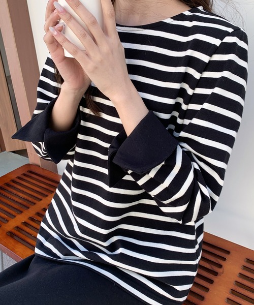 BIRTHDAY BASH（バースデーバッシュ） tシャツ CUFFS BORDER TOPS