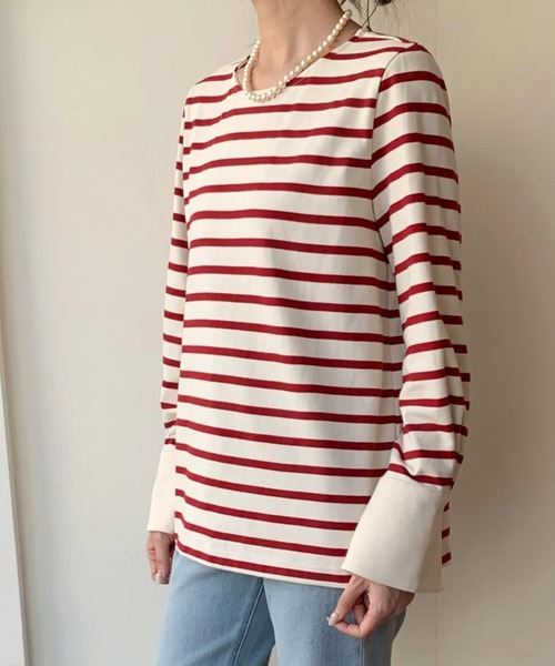 BIRTHDAY BASH（バースデーバッシュ） tシャツ CUFFS BORDER TOPS