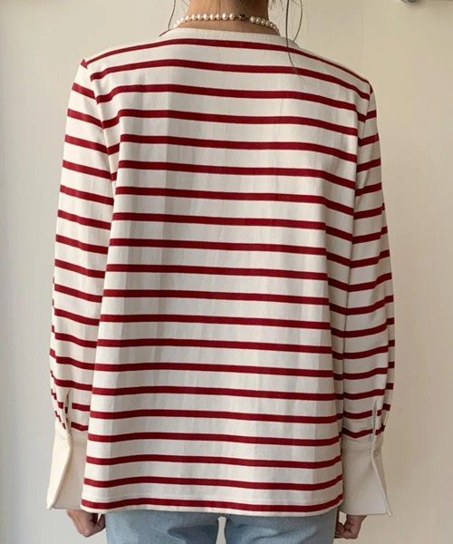 BIRTHDAY BASH（バースデーバッシュ） tシャツ CUFFS BORDER TOPS