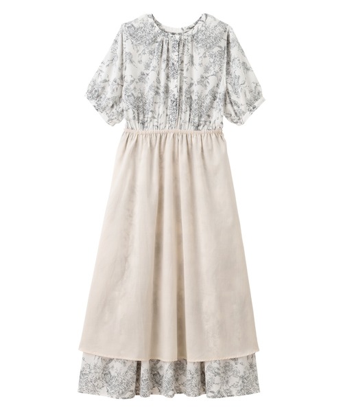 「alotta」 半袖ワンピース MEDIUM グレー レディース_画像3