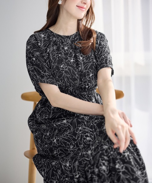 「alotta」 半袖ワンピース MEDIUM グレー レディース_画像9