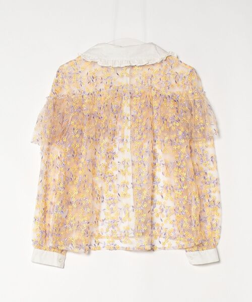 「Sister Jane」 花柄長袖ブラウス M イエロー レディース_画像2