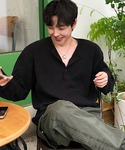 tシャツ 「NOWLE」ヘンリーネック ワッフ...の詳細画像1