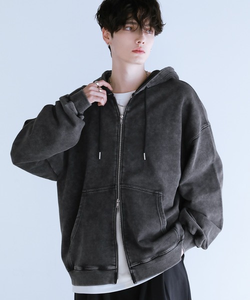 LILL（リル） ジップアップパーカー X-LARGE チャコール メンズ
