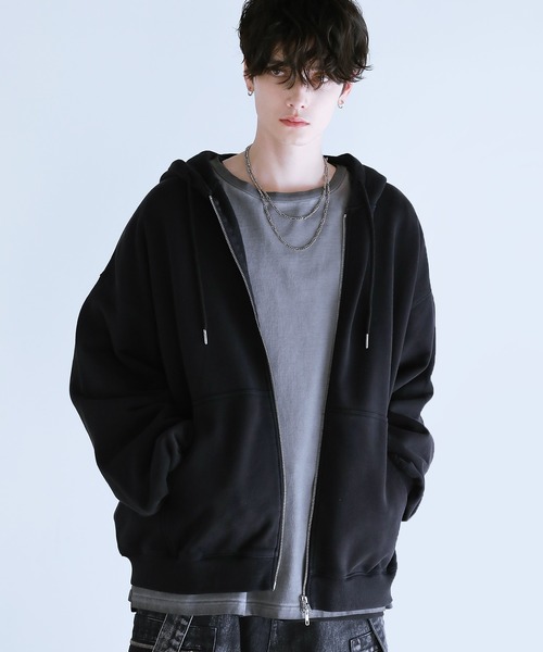 LILL（リル） ジップアップパーカー X-LARGE チャコール メンズ