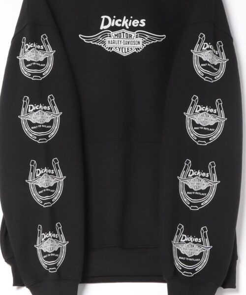 HARLEYDAVIDSONハーレーダビッドソンスウェットパーカーユニセックス黒 Harley Davidson（ハーレー・ダビッドソン） パーカー Dickies(R) x