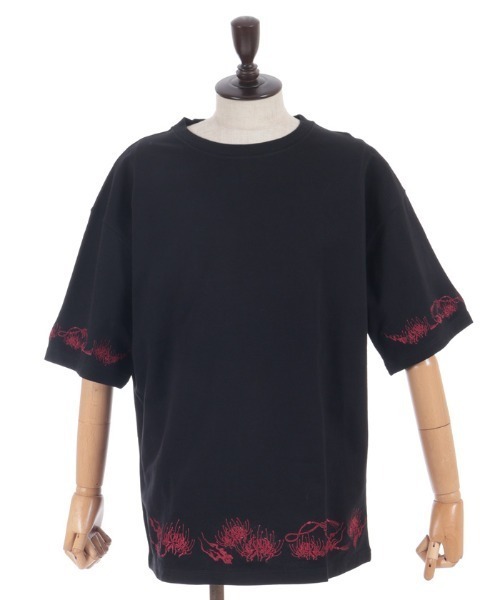 REZEN（リゼン） tシャツ 彼岸花刺繍半袖Tシャツ メンズ : ZOZOTOWN