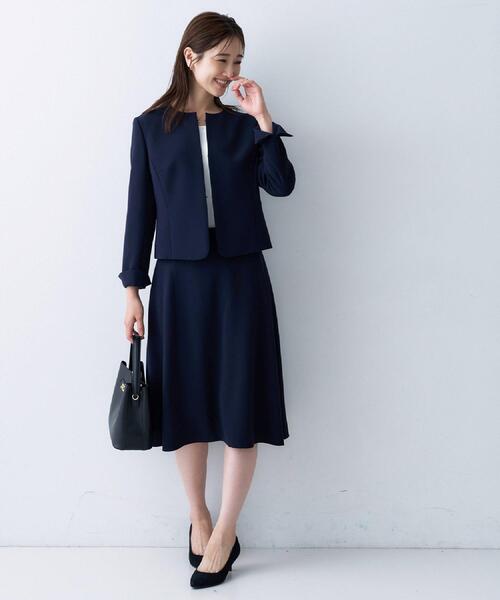 新品タグ付き✨アンタイトル ノーカラージャケット　洗える　スーツ　春夏 UNTITLED（アンタイトル） ジャケット ノーカラージャケット 「洗える