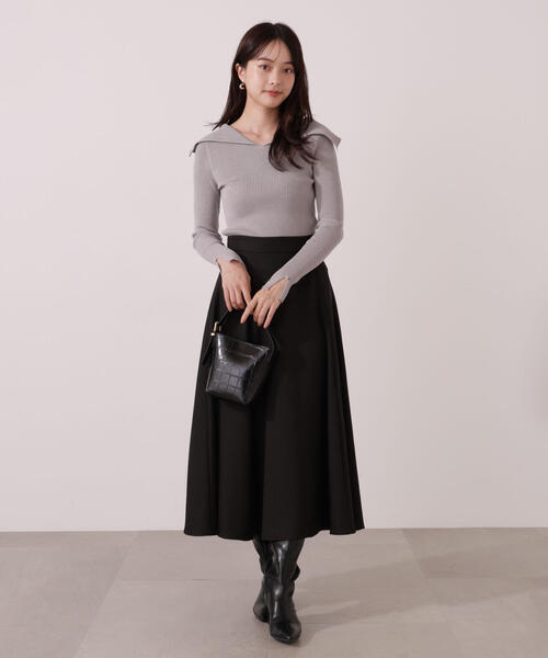 「PROPORTION BODY DRESSING」 フレアスカート SMALL オフホワイト レディース_画像3