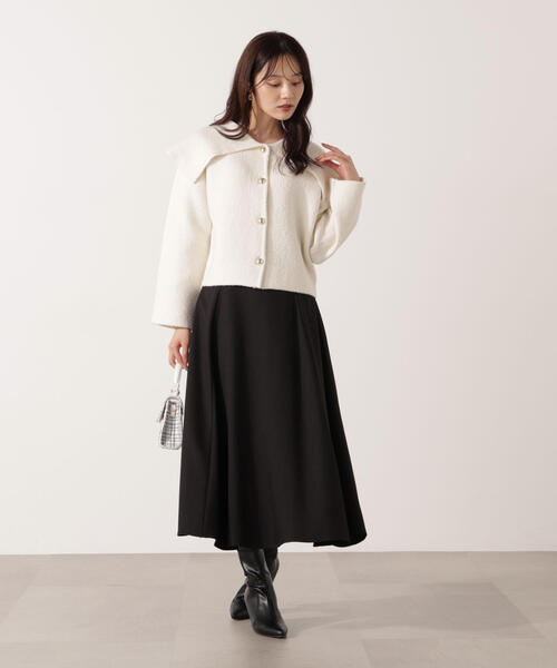 「PROPORTION BODY DRESSING」 フレアスカート SMALL オフホワイト レディース_画像5