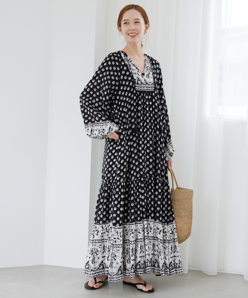 SLOBE IENA（スローブイエナ） 長袖ワンピース 38 ブラック レディース