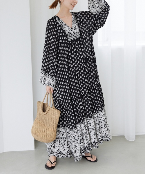 SLOBE IENA（スローブイエナ） 長袖ワンピース 38 ブラック レディース