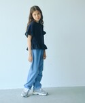uvカット tシャツ チェック フリル Tシャ...の詳細画像1