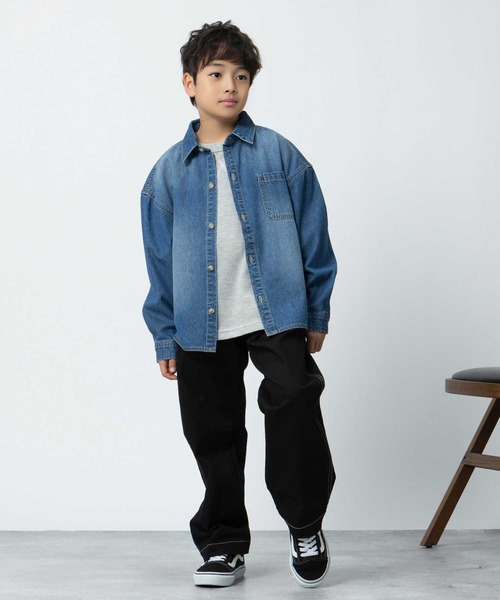 「MPS」 「KIDS」長袖シャツ 150 ライトインディゴブルー キッズ_画像2