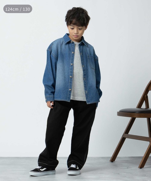 「MPS」 「KIDS」長袖シャツ 150 ライトインディゴブルー キッズ_画像5
