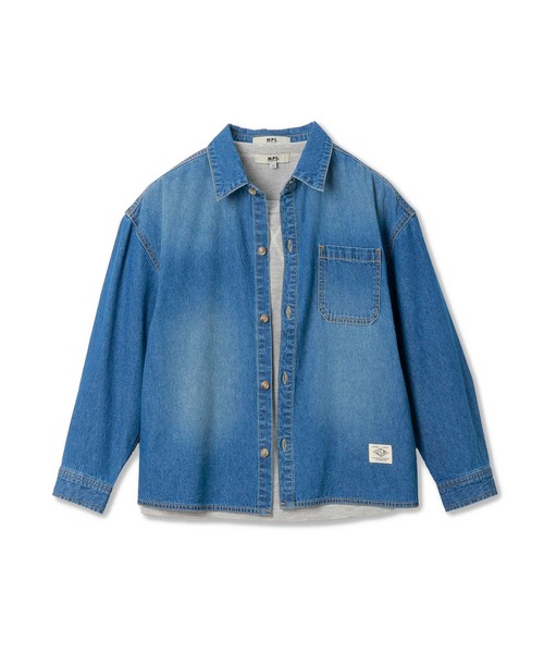 「MPS」 「KIDS」長袖シャツ 150 ライトインディゴブルー キッズ_画像6
