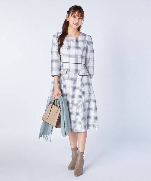 「LAISSE PASSE」 7分袖ワンピース MEDIUM スモークピンク レディース_画像2