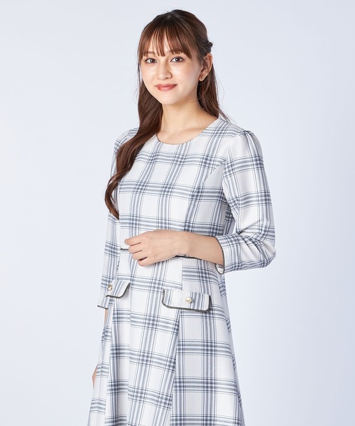 「LAISSE PASSE」 7分袖ワンピース MEDIUM スモークピンク レディース_画像4