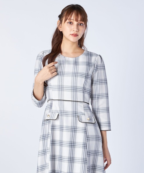 「LAISSE PASSE」 7分袖ワンピース MEDIUM スモークピンク レディース_画像5