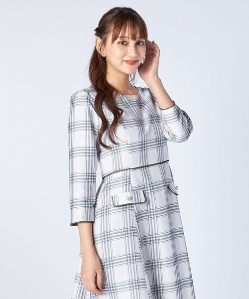 「LAISSE PASSE」 7分袖ワンピース MEDIUM スモークピンク レディース_画像6