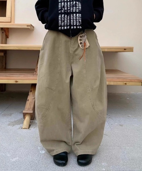 「MONO8」 カーゴパンツ S カーキ レディース_画像5