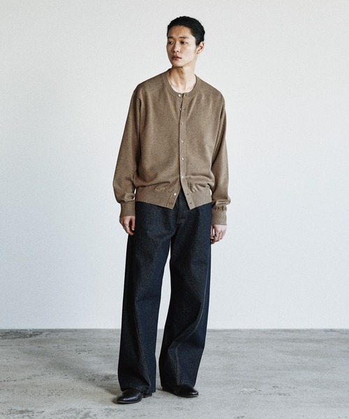 「WYM LIDNM」 ニットカーディガン S チャコール メンズ_画像5