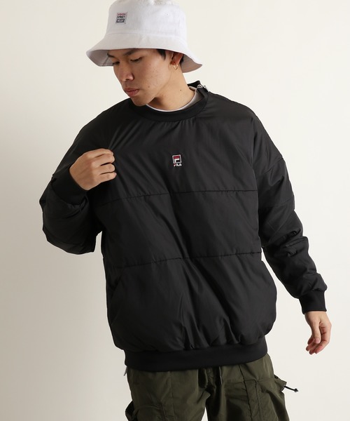売れ筋 ダウン ダウンジャケット Fila Heritage ボックスロゴプルオーバーダウンジャケット 配送員設置送料無料 Emcc Ps