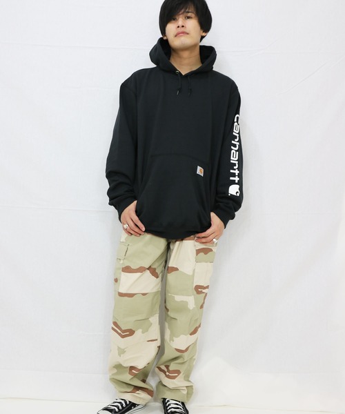 パーカー 「Carhartt」SLEEVE LOGO HOODED レディース メンズ Carhartt パーカー 「Carhartt」SLEEVE LOGO HOODED レディース