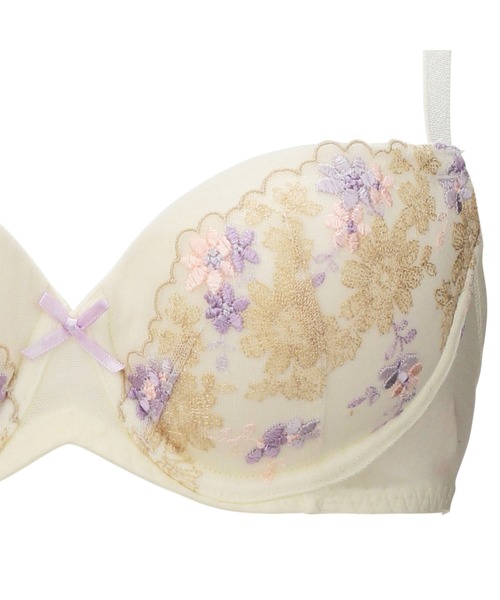 AMOSTYLE ブラジャー ショーツセット アンティークフラワー