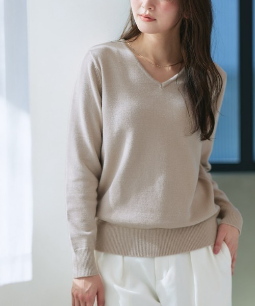 Pierrot（ピエロ） ニット セーター ネックが選べるプレミアムカシミヤ