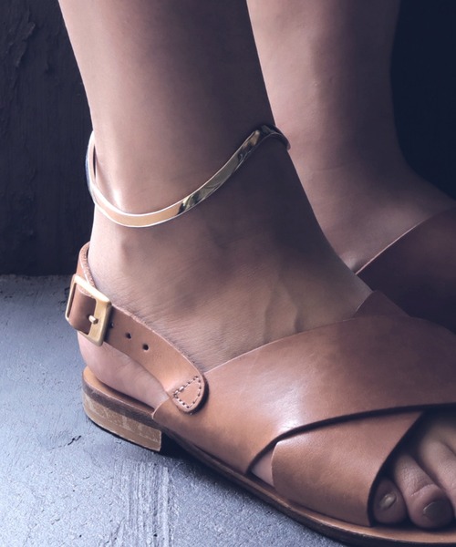 アンクレット 「YArKA/ヤーカ」plate＆chain ankle bangle 「zym3」/プレート＆チェーン足用バングル レディース メンズの画像