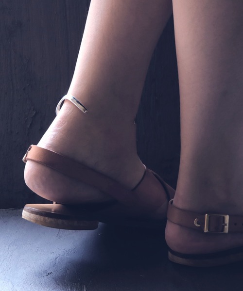 アンクレット 「YArKA/ヤーカ」plate＆chain ankle bangle 「zym3」/プレート＆チェーン足用バングル レディース メンズの画像