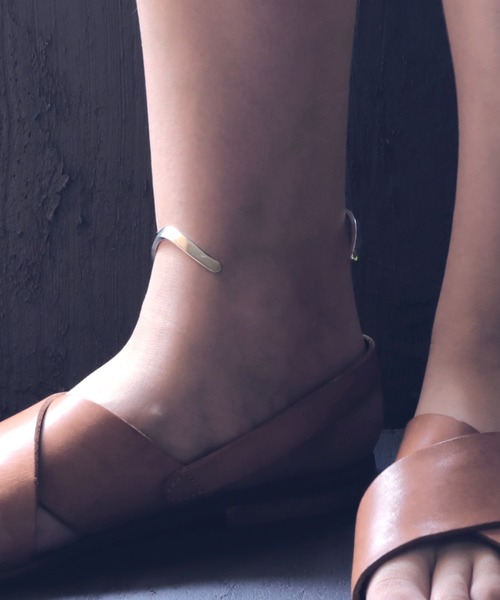アンクレット 「YArKA/ヤーカ」plate＆chain ankle bangle 「zym3」/プレート＆チェーン足用バングル レディース メンズの画像