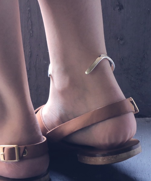 アンクレット 「YArKA/ヤーカ」plate＆chain ankle bangle 「zym3」/プレート＆チェーン足用バングル レディース メンズの画像