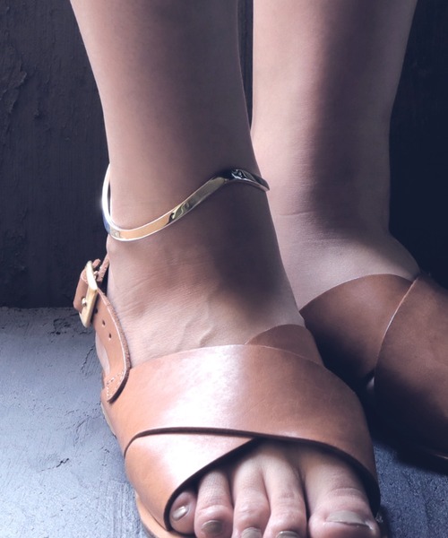 アンクレット 「YArKA/ヤーカ」plate＆chain ankle bangle 「zym3」/プレート＆チェーン足用バングル レディース メンズの画像