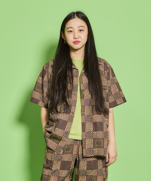売れ筋商品|||ビーヤング シャツ レディース トップス BYSOLIA AOP - Blouse - cement camo mix AMBIDEX Store ○ネルモール製品染 MILITARY BIG シャツ(F KHAKI