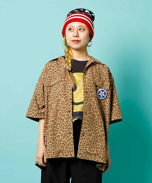 売れ筋商品|||ビーヤング シャツ レディース トップス BYSOLIA AOP - Blouse - cement camo mix AMBIDEX Store ○ネルモール製品染 MILITARY BIG シャツ(F KHAKI