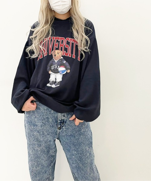 Tシャツ Tシャツ 韓国 ファッション ストリート ブランド Bear Print ロンtee メンズ レディース ユニセックス Zozotown Paypayモール店 通販 Paypayモール