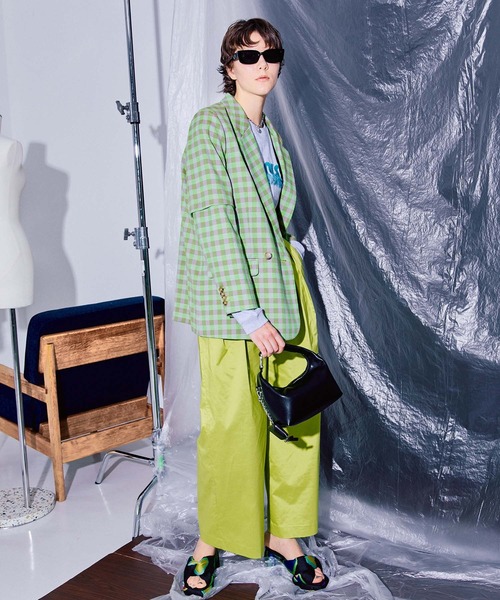 MAISON SPECIAL（メゾンスペシャル） チノパン Silky Taffeta Tuck