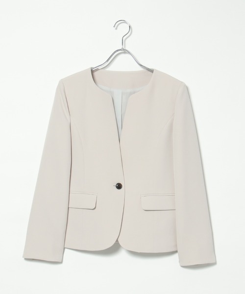 IKKA LOUNGE ジャケット ノーカラージャケット 「洗濯機で洗える