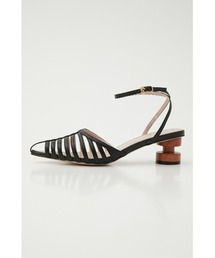STACCATO ウェーブストラップ サンダル　24.5㎝　グレージュ STACCATO | ウェーブカットフラットサンダル (サンダル ) |SHEL