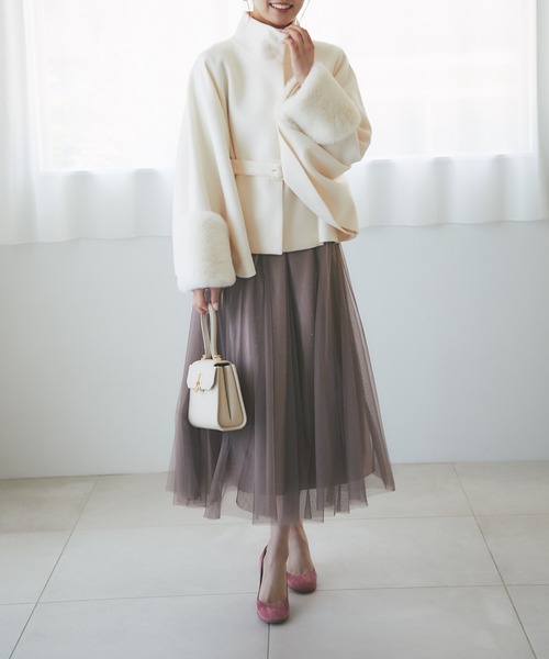 tocco closet コート アウター 2WAYファー＆ベルト付き