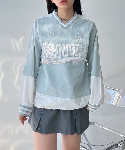 AS KNOW AS（アズノゥアズ） トレーナー スウェット リブライン ビッグ