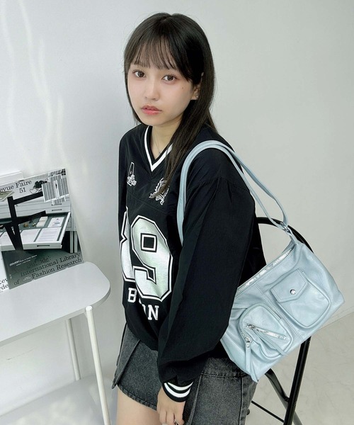 AS KNOW AS（アズノゥアズ） トレーナー スウェット リブライン ビッグ