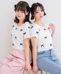 tシャツ メニーリボンワッフルCT レディースの詳細画像2